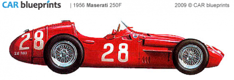 1956 Maserati 250F F1 OW blueprint