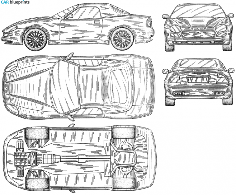 1999 Maserati 3200 GT Cabriolet blueprint