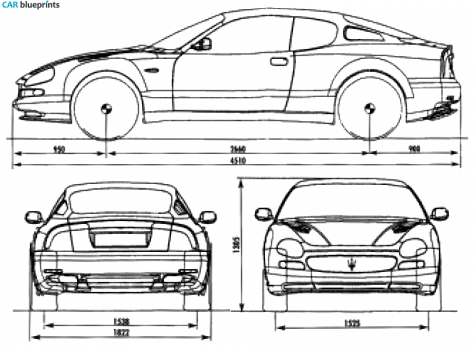 1999 Maserati 3200 GT Coupe blueprint