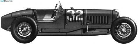 1930 Maserati 8CM GP OW blueprint