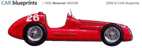 1952 Maserati A6GCM F1 OW blueprint