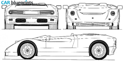 Maserati Barchetta Corsa Sedan blueprint