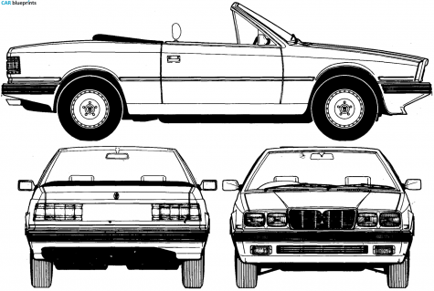 1992 Maserati Spyder Biturbo Cabriolet blueprint