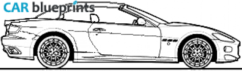 2010 Maserati GranCabrio 4.7 V8 Cabriolet blueprint