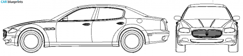 2004 Maserati Quattriporte Coupe blueprint