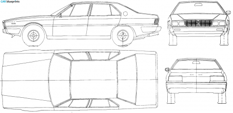 1984 Maserati Quattriporte III Sedan blueprint