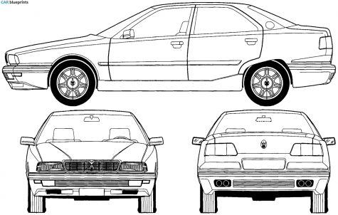 1994 Maserati Quattriporte IV Sedan blueprint