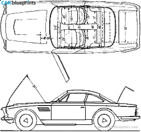 1963 Maserati Sebring 3500 GTI-S Coupe blueprint