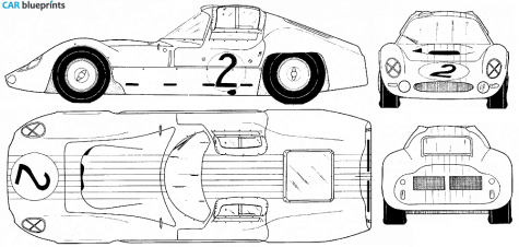 Maserati Typo Coupe blueprint