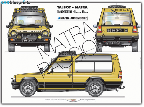 1977 Matra Rancho Wagon blueprint