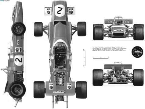 1969 Matra MS80 OW blueprint