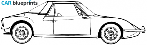 1972 Matra 530LX Coupe blueprint