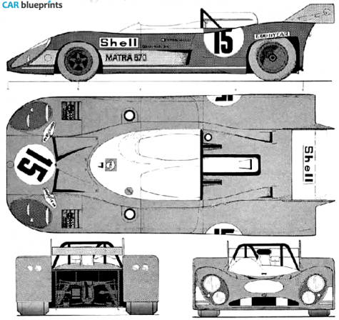 1972 Matra 670 Le Mans OW blueprint