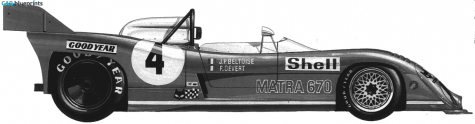 1973 Matra 670 Le Mans OW blueprint