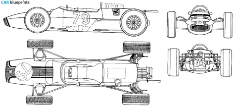 1967 Matra F2-3 Coupe blueprint