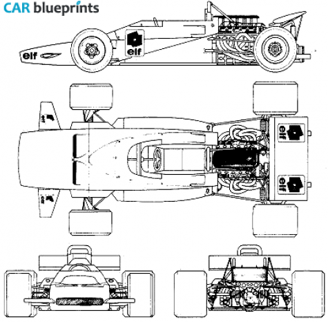 1970 Matra MS-120 F1 GP OW blueprint