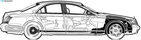 2004 Maybach 57 Sedan blueprint