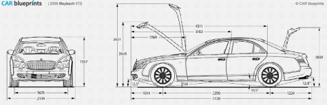 2009 Maybach 57 S Sedan blueprint