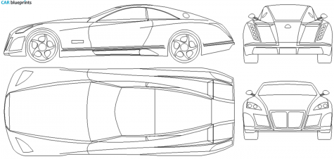 2005 Maybach Exelero Coupe blueprint