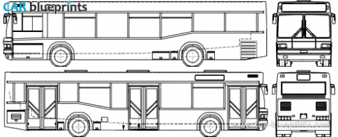 2007 MAZ 104 Bus blueprint