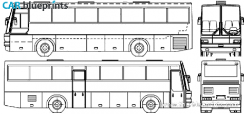 2007 MAZ 152 Bus blueprint