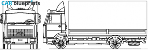 2007 MAZ 437041-222 4x2 Truck blueprint