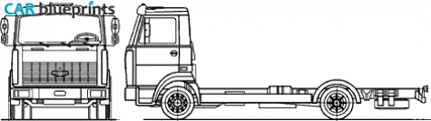 2007 MAZ 437041-280 4x2 Truck blueprint