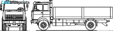 2007 MAZ 533603-220 4x2 Truck blueprint