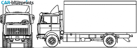 2007 MAZ 533603-221 4x2 Truck blueprint