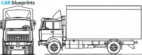 2007 MAZ 533605-221 4x2 Truck blueprint