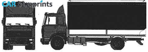 1990 MAZ 53363 Truck blueprint