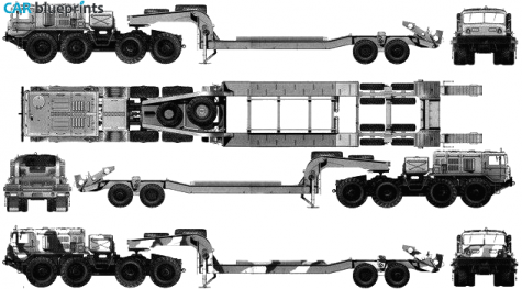 1960 MAZ 537G Truck blueprint