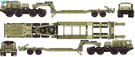 1959 MAZ 537G Truck blueprint