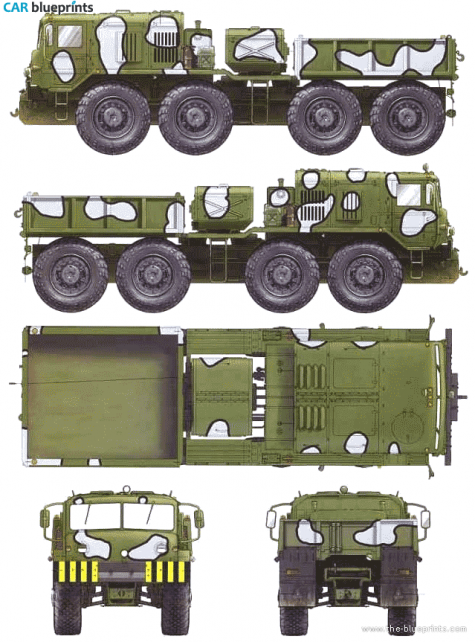 1959 MAZ 537L Truck blueprint