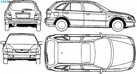 2000 Mazda 323F Wagon blueprint