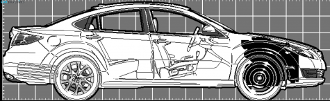 2009 Mazda 6 Grand Touring Sedan blueprint