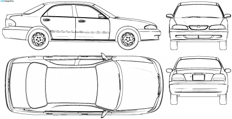 1992 Mazda 626 Sedan blueprint