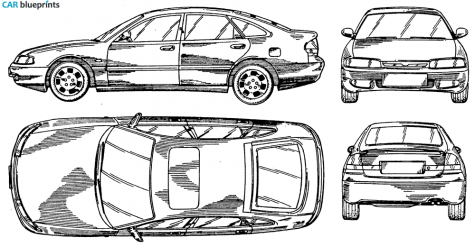 2000 Mazda 626 Sedan blueprint