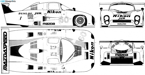 1983 Mazda 717C Coupe blueprint