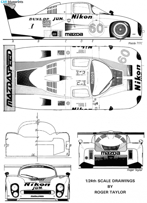 1983 Mazda 717C Coupe blueprint