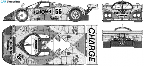 1991 Mazda 787B Coupe blueprint