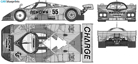 1991 Mazda 787B Coupe blueprint