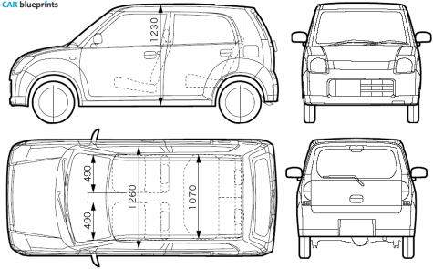 2006 Mazda Carol Hatchback blueprint