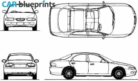 1992 Mazda Eunos 500 Sedan blueprint