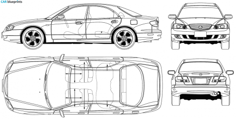 1994 Mazda Xedox 9 Sedan blueprint