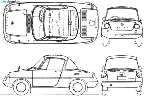 1962 Mazda R360 Coupe blueprint