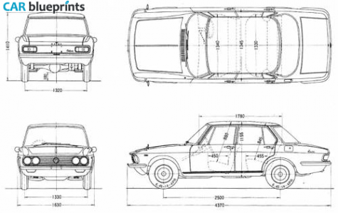 1966 Mazda Luce 1500 Sedan blueprint