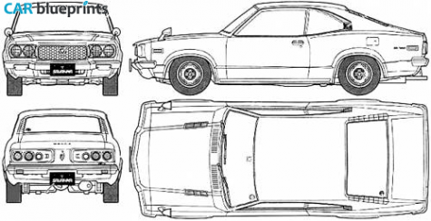 1971 Mazda RX3 Savanna GT Coupe blueprint