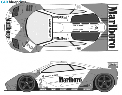 1999 McLaren Marlboro Coupe blueprint