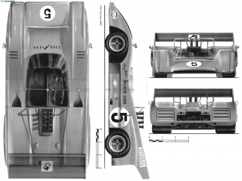 1970 McLaren M8D Cabriolet blueprint